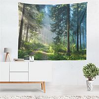 Forest Wall Tapestry Art Decor Blanket Curtain Hanging Home Bedroom Living Room Decoration Polyester miniinthebox - thumbnail