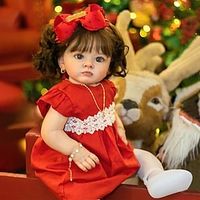 24 inch Doll Reborn Baby Doll lifelike Cute Non Toxic Creative Cloth with Clothes and Accessories for Girls' Birthday and Festival Gifts Lightinthebox - thumbnail