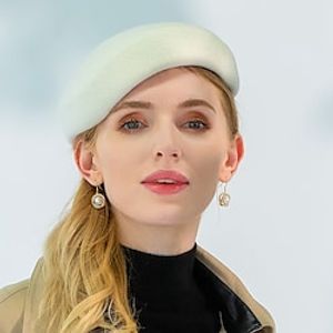 Hats Headwear 100% Wool Beret Hat Party  Evening Casual Fashion With Smooth Headpiece Headwear Lightinthebox
