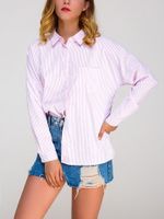 Brief Striped Women Shirts