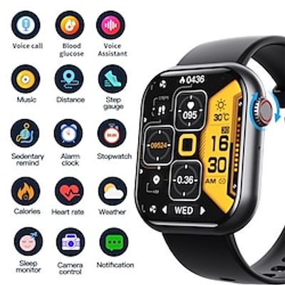 F57 Smart Watch Bluetooth Call 1.91 Inch Screen 24 Hour Blood Glucose Heart Rate Monitoring Temperature Blood Pressure Oxygen Lightinthebox F57 Smart Watch Bluetooth Call 1.91 Inch Screen 24 Hour Blood Glucose Heart Rate Monitoring Temperature Blood Pressure Oxygen Lightinthebox