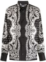 Dolce & Gabbana bandana print buttoned shirt - Black - thumbnail