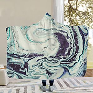 Marble cloak magic cap thick double warm sofa shawl and hat blanket Lightinthebox
