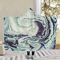 Marble cloak magic cap thick double warm sofa shawl and hat blanket Lightinthebox - thumbnail