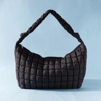 Mistotes Quilted Hobo Bag with Handle and Zip Closure