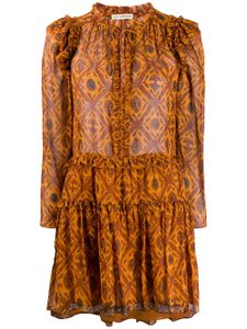 Ulla Johnson long-sleeve shift dress - ORANGE