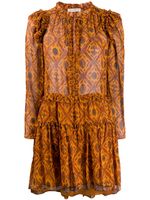 Ulla Johnson long-sleeve shift dress - ORANGE