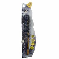 Swooosh Cat In Denim Nylon Safe Collar - Yellow