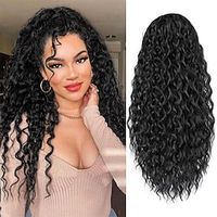 Ponytail Extension Drawstring Ponytail for Black Women Synthetic Long Curly Pony Tails Hair Extensions Clip in Ponytail 20 Inch Hairpiece Lightinthebox - thumbnail