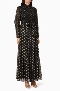 Narcisa Chemisier Polka Dots Dress in Silk