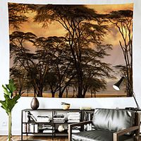 Sunset Forest Wall Tapestry Art Decor Blanket Curtain Hanging Home Bedroom Living Room Decoration Polyester miniinthebox - thumbnail