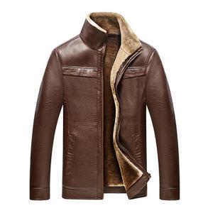 M-3XL Fleece Leather Jackets