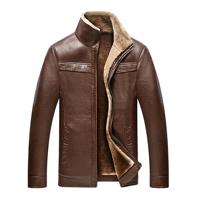 M-3XL Fleece Leather Jackets - thumbnail