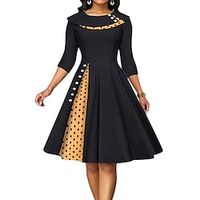 Cosplay Princess Cocktail Dress Vintage Dress Fall Spring Dress Flare Dress Women's Adults' Costume Vintage Cosplay Business / Ceremony / Wedding Date 3/4-Length Sleeve Knee Length A-Line miniinthebox - thumbnail