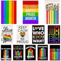 Pride Rainbow Garden Flags Set of 12 Double Sided 12 x 18 Inch Yard Flags, Small Garden Flags for Outside, Outdoor Flags, Holiday Garden Flags for All Seasons Lightinthebox