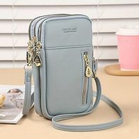Mini Fashion Crossbody Bag, Solid Color Shoulder Cellphone Bag, Women's Casual Handbag, Card Holder  Purse Wallet Lightinthebox - thumbnail