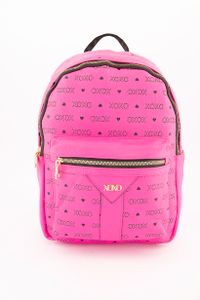 Womens Printed Backpack 35 H x 25 L x 13 W cm  Fuchsia Pink