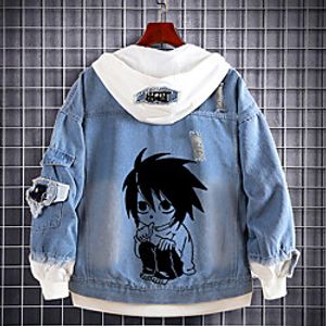 Inspired by Death Note L.Lawliet Anime Cartoon Cloth Demin Anime Harajuku Graphic Kawaii Hoodie For Women's / Men's miniinthebox