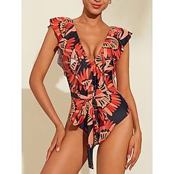 Ruffle Flower Triangle Swimsuit Lightinthebox