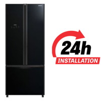Hitachi 565Ltr French Bottom Freezer Refrigerator | Glass Black | RWB710PUK9GBK