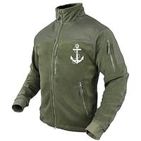 Men's Military Tactical Hoodie Anchor Daily Casual Military Men's Zip Sweatshirt Outerwear Outdoor Holiday Going out Sweatshirts Black Khaki Army Green Stand Collar Zipper Pocket Fall Winter Designer Lightinthebox - thumbnail
