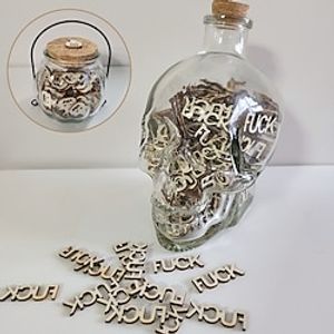 Halloween Gift, Jar of Fucks Hugs to Give, Gift Can Skull Can Halloween Pumpkin Can Novelty Crafts Lightinthebox
