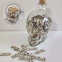 Halloween Gift, Jar of Fucks Hugs to Give, Gift Can Skull Can Halloween Pumpkin Can Novelty Crafts Lightinthebox - thumbnail