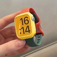 Sport Band Compatible with Apple Watch band 38mm 40mm 41mm 42mm 44mm 45mm 49mm with Case Shockproof Stainless Steel Strap Replacement Wristband for iwatch Series Ultra 8 7 SE 6 5 4 3 2 1 miniinthebox - thumbnail