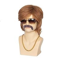 1970s Men Disco Party Wig Ensemble Costume Wig Classic Short Wavy Wig for Cosplay Halloween(Only Wig) miniinthebox