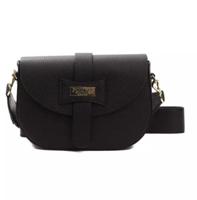 Pompei Donatella Elegant Black Leather Crossbody Bag (PODO-5809)