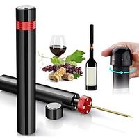 Air Pump Pressure Corkscrew Portable Wine Bottle Opener Pin Cork Remover Stainless Steel Needle Barware Tools Bar Accessories miniinthebox - thumbnail