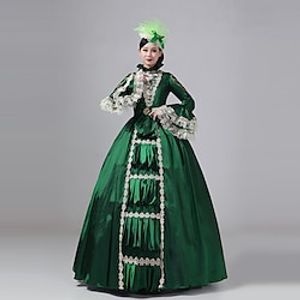 Cinderella Vintage Princess Colonial Period Dress Rococo Victorian Vintage Cosplay Performance Party Halloween 3/4-Length Sleeve Maxi Halloween miniinthebox
