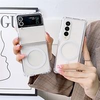 Phone Case For Samsung Galaxy Magnetic Adsorption Z Fold 4 Z Fold 3 Z Flip 4 Z Flip 3 Flip Transparent Magnetic Transparent TPU PC miniinthebox - thumbnail