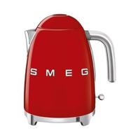 Smeg Klf03RdUK, 50'S Retro Style Kettle, 1.7 L Capacity With Water Level Indicator, 360 Swivel Base, Anti-Slip Feet, Soft Opening Lid, Stainless Steel, Red (KLF03RDUK)