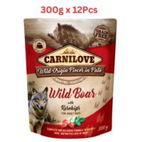 Carnilove Wild Boar With Rosehip For Adult Dogs (Wet Food Pouches) 12x300G