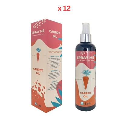 M-Lab Spray Me Carrot Oil Tanning Spray, 280mlX12