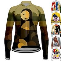 Women's Cycling Jersey Long Sleeve Bike Jersey Top with 3 Rear Pockets Decorative Painting Mountain Bike MTB Road Bike Cycling Breathable Quick Dry Moisture Wicking Reflective Strips Graphic Spandex miniinthebox - thumbnail