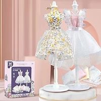 Children's Diy Clothing Designer Creative Pairing With Handmade Materials Bag Stickers Diamond Puzzle Toys For Girls Lightinthebox - thumbnail