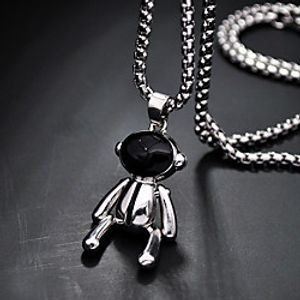 Women's Men's Pendant Necklace Chain Necklace Drop Vertical / Gold bar Joy Gemini Lucky Hope Ethnic Fashion Punk Trendy Titanium Steel Alloy Silver 70 cm Necklace Jewelry 1pc For Street Sport miniinthebox