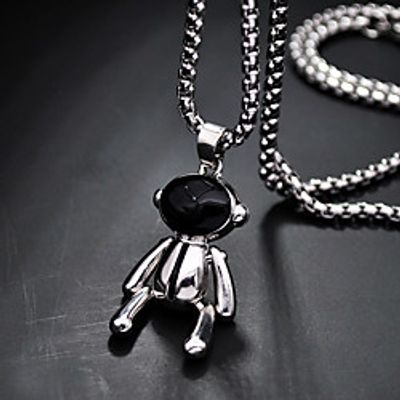 Women's Men's Pendant Necklace Chain Necklace Drop Vertical / Gold bar Joy Gemini Lucky Hope Ethnic Fashion Punk Trendy Titanium Steel Alloy Silver 70 cm Necklace Jewelry 1pc For Street Sport miniinthebox