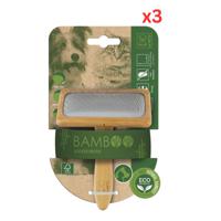 M-PETS Bamboo Slicker Brush Medium (Pack of 3)