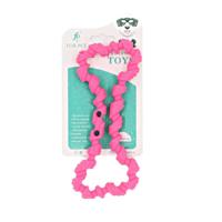 For Pet Chewable Bone Shaped Dog Molar Toy - Pink