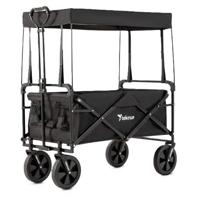 Teknum Folding Wagon Cart With Canopy - Black TK_WAG_BK