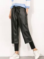 High Waist Fake Two Pieces Pants