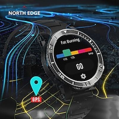 NORTH EDGE Men Digital Watch GPS Glonass Galileo Heart Rate SpO2 VO2max Stress 120Sports Mode 18days Standby Compass Smartwatch Lightinthebox