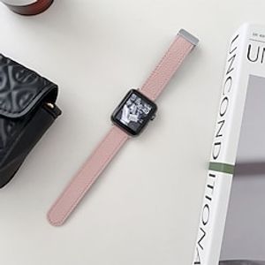 Compatible with Apple Watch band 38mm 40mm 41mm 42mm 44mm 45mm 49mm Luxury Genuine Leather Strap Replacement Wristband for iwatch Series Ultra 8 7 6 5 4 3 2 1 SE miniinthebox