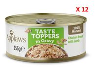 Applaws Taste Topper in Gravy Chicken Lamb Dog Tin 156g x 12pcs