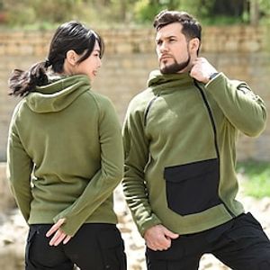 Men's Military Tactical Jacket Hiking Fleece Jacket Winter Outdoor Thermal Warm Windproof Fleece Lining Breathable Top Hunting Ski  Snowboard Fishing Sand color Green Black Grey  Lightweight Lightinthebox