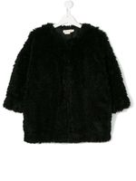 Andorine faux fur coat - Black - thumbnail