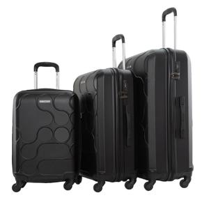 PARA JOHN Travel Luggage Suitcase Set Of 3 - Trolley Bag, Carry On Hand Cabin Luggage Bag - Lightweight Travel Bags With 360 Durable 4 Spinner Wheels - Hard Shell Luggage Spinner - (20 Inch, ,24 Inch, 28 Inch) Black